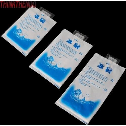 10PCS Reusable Plastic Cooler Bag For Food Storage Ice Gel Packs Cubes F3MD