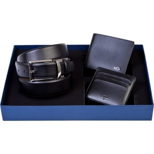 3'lü Belt & Wallet & Card Wallet Set