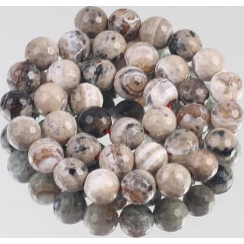 Natural Faceted Brown Agates Onyx Stone Bead Smooth Loose Spacer Beads For Jewelry Making Diy Bracelet Accessories