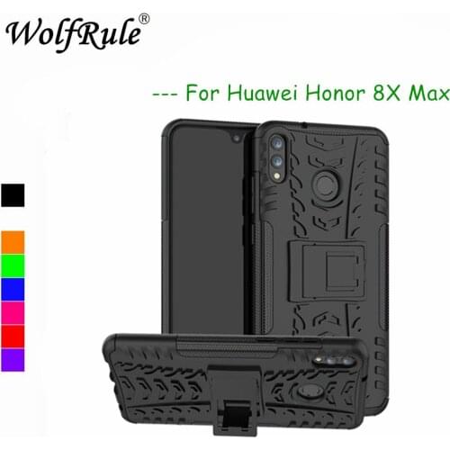 Case Huawei Honor 8X Max Cover Dual Layer Armor Silicone Back Case For Huawei Honor 8X Max Phone Holder Stand Shell Enjoy Max