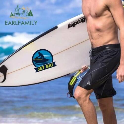 EARLFAMILY 30cm x 27.7cm for Jet Ski Logo with Text Personality Creative Car Stickers DIY Anime Waterproof Scratch-proof Decal