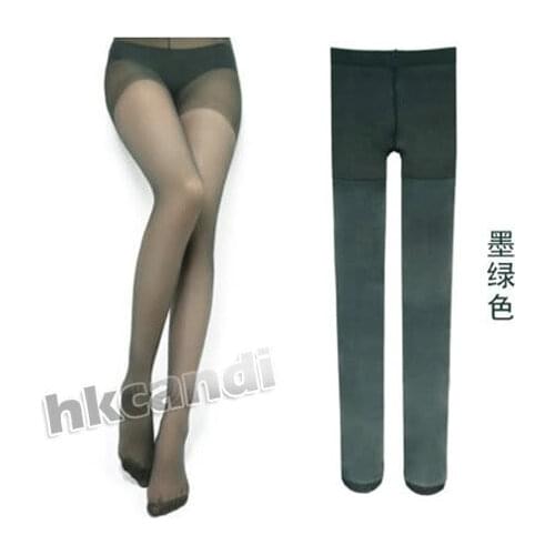 Hot Sale Tights ultra elastic women Mens Silk stockings Pouch Sheath Underwear Stocking for sexy stockings deep green