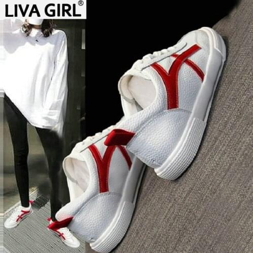 Vulcanized shoes women casual lace fashion womens spring and autumn solid shoes white tennis shoes