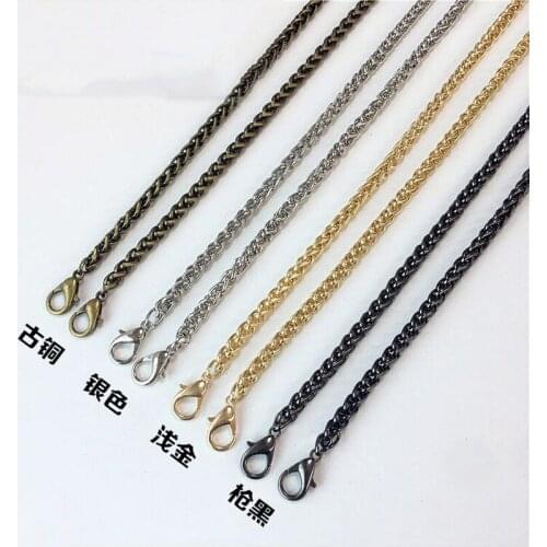 1.2m 6mm thick metal shoulder chain strap DIY bag hardware accessories 10pcs/lot