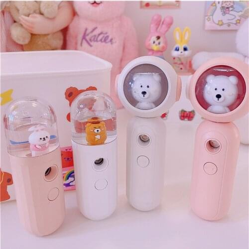 20ml Mini Space capsule bear USB Nebulizer Facial Spray Nano Mist Moisturizing Skin Care Facial Massage Beauty Instrument