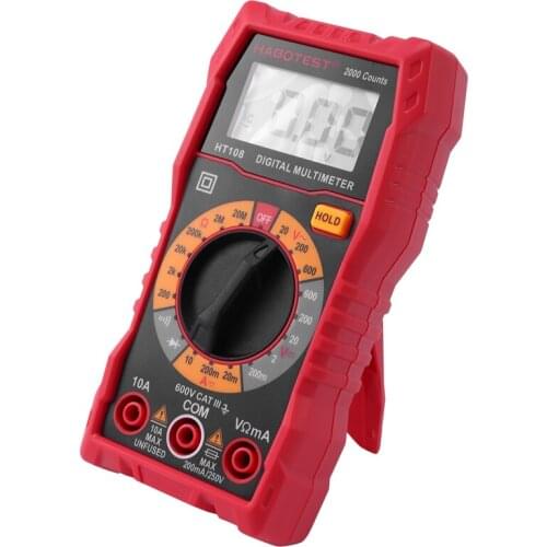HABOTEST HT108 Multimeter Digital Ohm Voltage Ampere Resistance 2000 Counts 600V AC DC Voltage Meter Multimeter