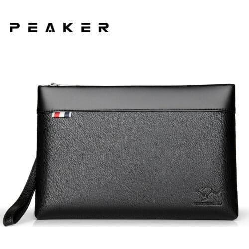 Peaker Men Clutch Bag Large Capacity Men Handbag For Phone Leather Luxury Famous Brand Pouch For Man Mens Wallet Man Bag