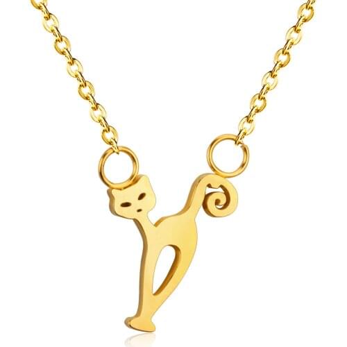 LUXUKISSKIDS Animal Pattern Pendant Gold Color Necklace For Men Women Jewelry Stainless Steel Chain Necklaces Collares Collier