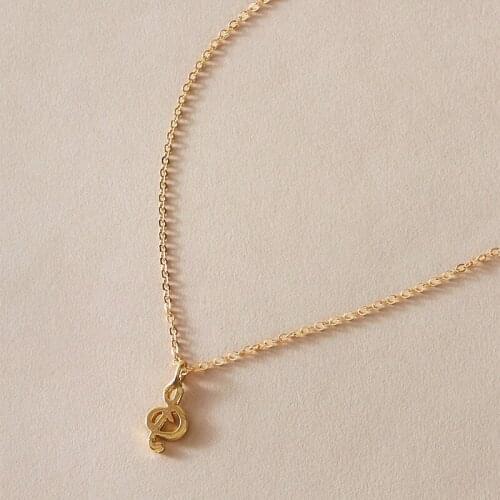 Popular Fashion Classic Versatile Music Symbol Pendant Necklace Ladies Simple Clavicle Thin Chain Anniversary Girlfriend Gift