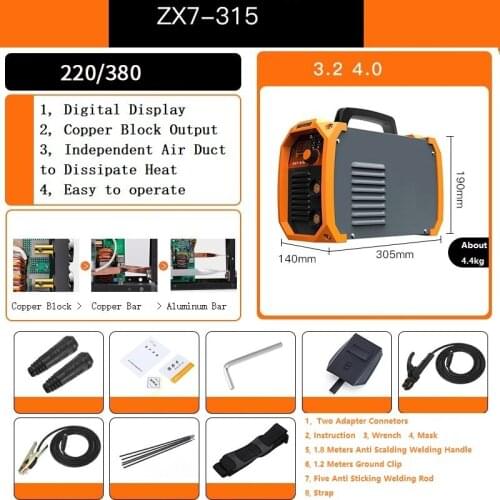 Mini Home Portable Welding Machine ZX7-315 Industrial Grade Double Voltage Stainless Steel Iron Household WorkTool DIY Equipment