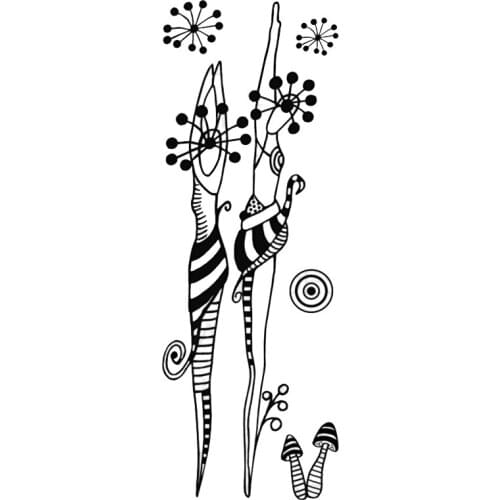 Dancing flowers Transparent Clear Stamps for DIY Scrapbooking/Card Making/Kids Christmas Fun Decoration Supplies ST0400