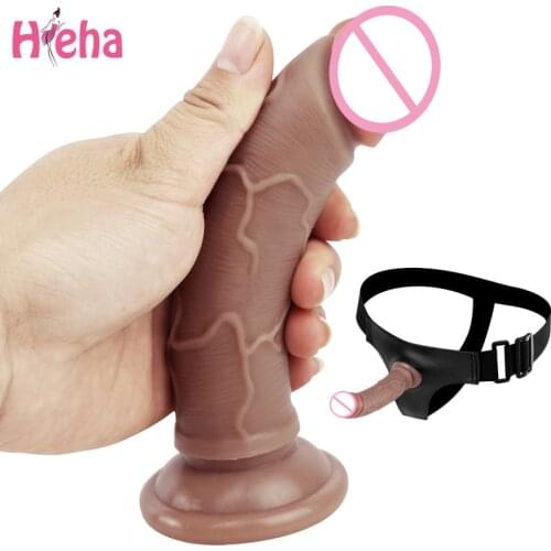 Strap on Anal Realistic Dildo Skin Feeling Huge Big Penis with Suction Cup Dildos Sex Toys for Woman Strapon Female Masturbation