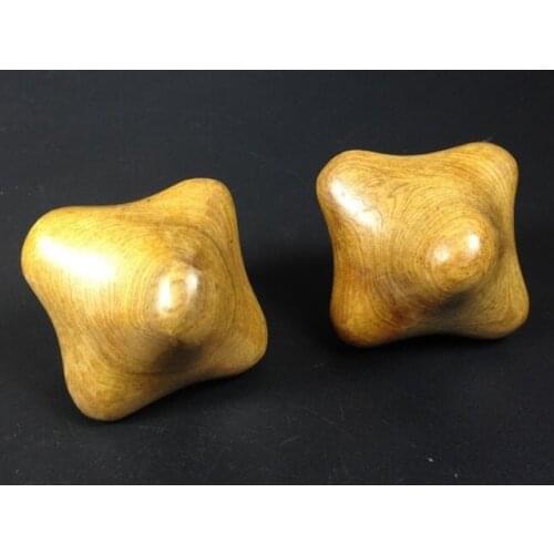 Hexagon fitness handball acupuncture Palm massage Moxibustion massag ball handball hexagonal wood