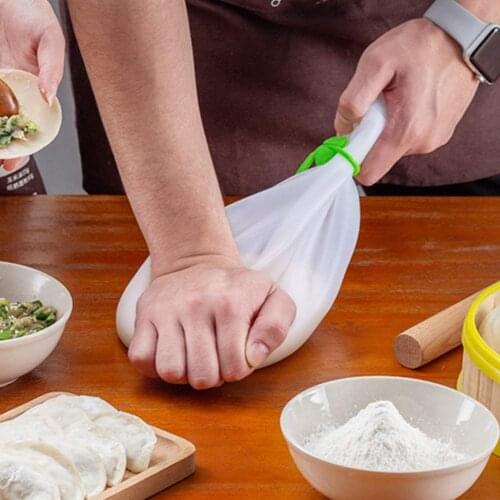 Silicone Kneading Dough Bag Flour Mixing Bag Versatile Reusable Soft Pastry Cake Cooking Tools Kitchen Gadget Accessories