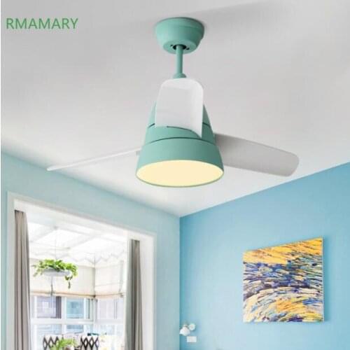 Nordic LED light ceiling fan lamp modern minimalist fashion living room bedroom dining room remote control LED ceiling fan light