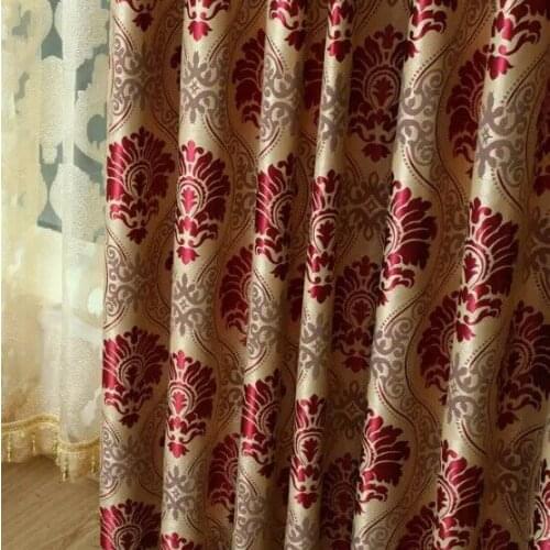 Floral design shading curtains blackout jacquard curtains for living room,bed room