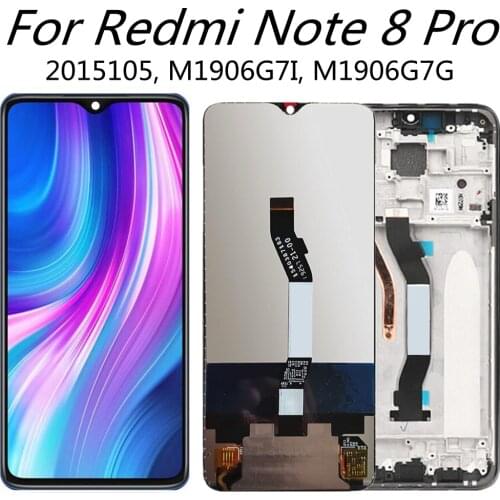 For Xiaomi redmi note8 PRO LCD Display Touch Screen With frame Digitizer Assembly Replacement For Redmi note 8 pro lcd