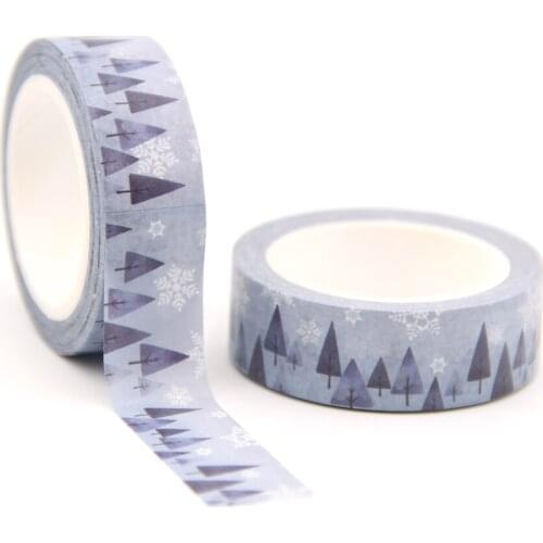 1PC/lot 15MM*10M Solar Term Heavy Snow Winter Snow washi tape Masking Tapes Decorative Stickers DIY Stationery School Supply