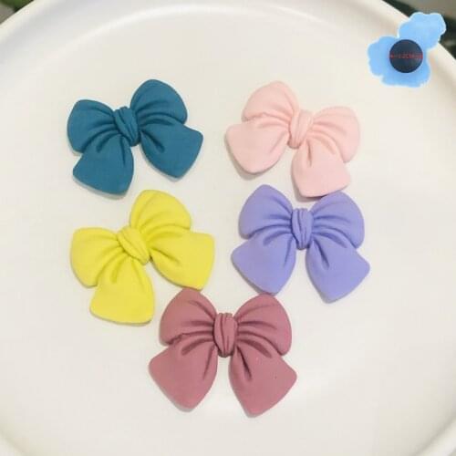 1Pcs Bowknot Lovely Colorful Garden Shoe Accessories Decorations Resin Shoes Charms Fit Holes Wristband Kids Girl Party gifts