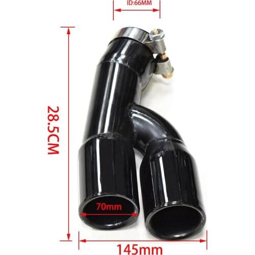 1 PCS 304 Stainless Steel Exhaust Pipe Black Car Exhaust Tip For BMW F30 320i Muffler Tip Original Style Nozzle 65mm Tailpipe