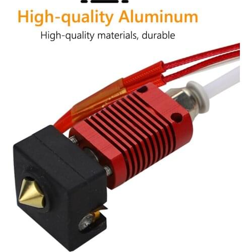 9pcs Assembled Hotend Extruder Hot End Kit for Creality Ender 3 V2/Ender 3 Pro 0.4mm MK8 Brass Nozzle Connector 3D Printer Parts