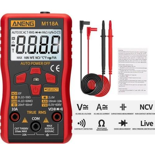 Dropshipping Digital Multimeter AC/DC Voltage Current Meter NCV Tester Meter Capacitance Meter Smart Auto Range
