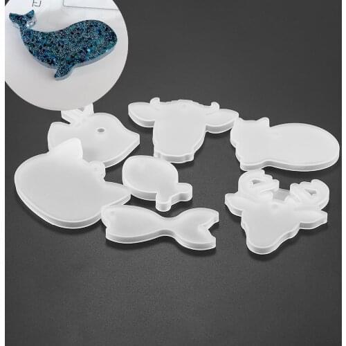 1Pcs Whale Bull Bird Cat Resin Epoxy Molds Casting Silicone UV Resin Molds For DIY Jewelry Making Findings Supplies Accessories