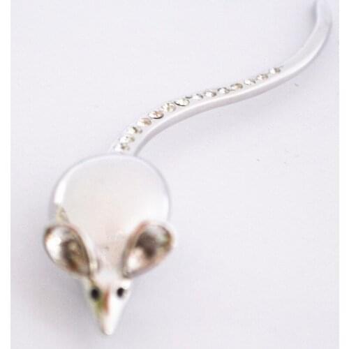 GYWYN cute long tail mouse brooch female dress hat chest brand jewelry brooch jewelry