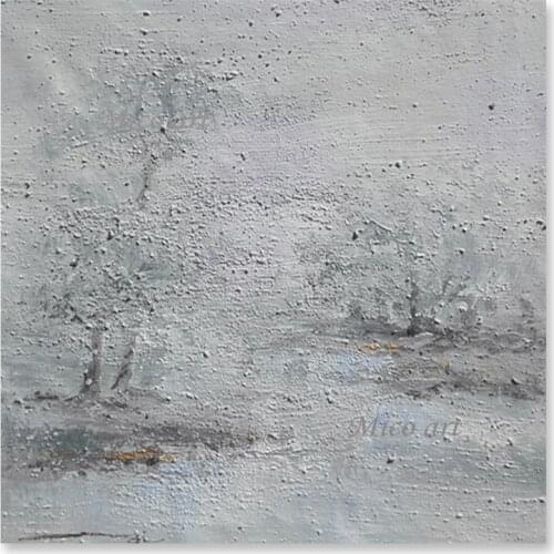 Gray Acrylic Textured Abstract 100% Hand-painted Oil Painting Canvas Unframed Artwork Roll Wall Decoration Art For Living Room