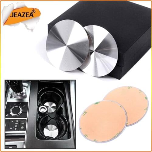 JEAZEA 2pcs Water Cup Holder Cover Mat Trim Decoration For Land Rover Range Rover Sport Range Rover Vogue Discovery 4 5 Sport