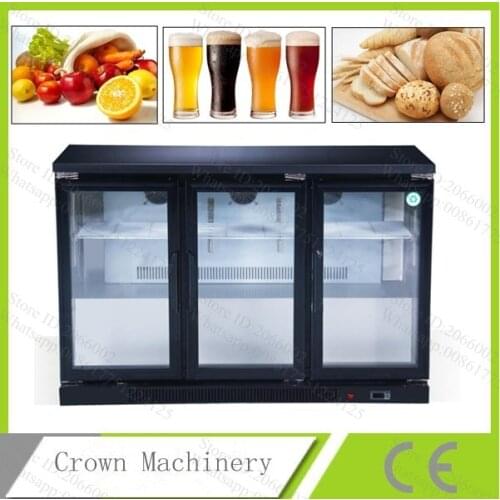 Commerical 3 push and pull glass air cooling 330L refrigerator cabinet; display cabinet;freezer cabinet (sliding door available)