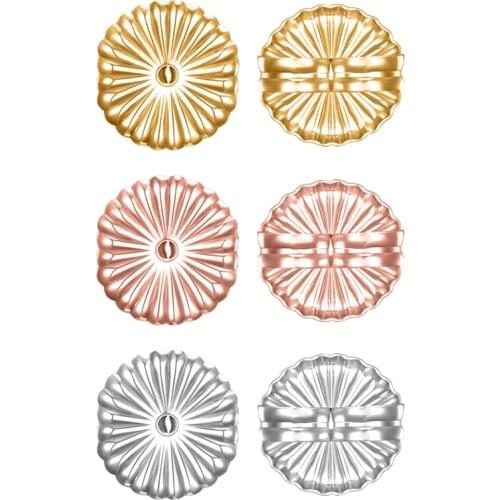 Copper Flower shape Magic Bax Ear Studs Auxiliary Device Creative Clip On Earrings Stud Buckle Lifter European American Jewelry