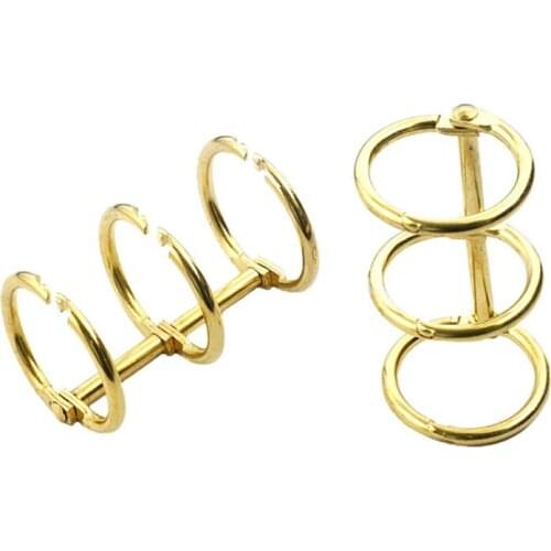 Metal Loose Leaf Book Binder Hinged Rings Album Scrapbook Clips Craft Photo Album Metal Ring Binder Stationery Office Supply