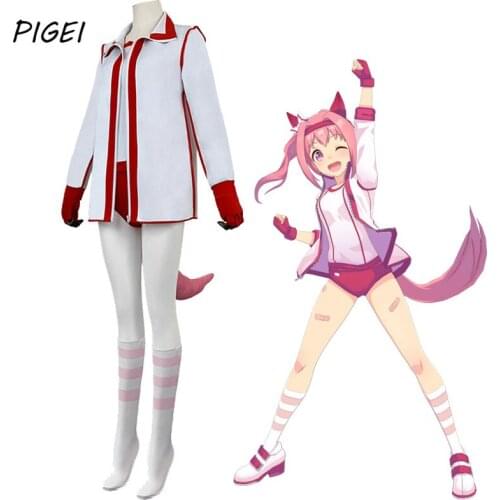 Game Pretty Derby Uma Musume Costumes Halloween Haru Urara Cosplay Tops T-shirt Shorts Tail Sexy Uniform Suits For Girls Women