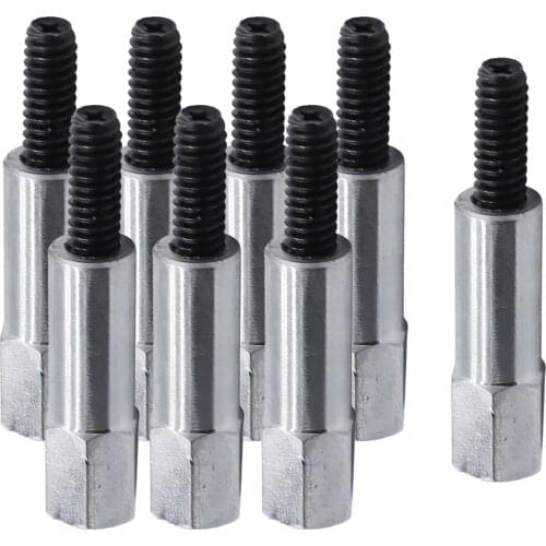 8 Pieces Hexagon Valve Cover Bolt Stud Set for Chevy 283 302 327 350 Premium