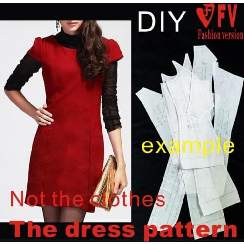 Clothing DIY The dress Dresses Sewing Pattern cutting drawing BLQ-16