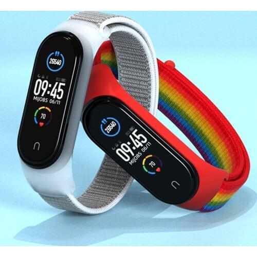 Nylon Strap Replaceable Bracelet for Xiaomi Mi Band 6 5 4 3 Band6 Breathable Watchband Sports Wristband for Xiomi Miband 3 4 5 6