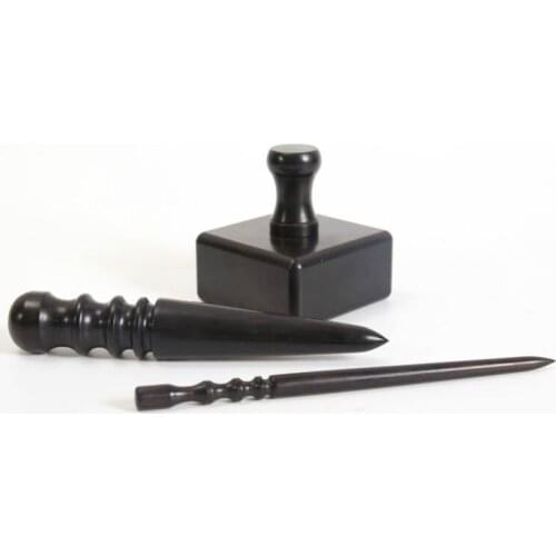 Handmade DIY Leather leather tools Purple light Sandalwood Polish Log bar Trimming edge Grind rod