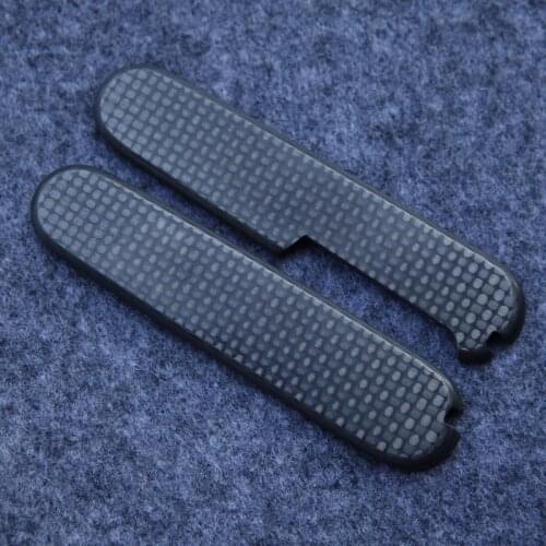 DIY 3K Full Carbon Fiber Saber Knife Scales Handle Replacement for 84mm Victorinox Swiss Army Knife EDC Mod