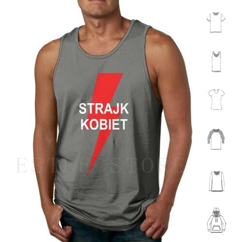 Strajk Kobiet-Poland Women Protest Tank Tops Vest Cotton Strajk Kobiet Moje Cialo Mojje Prawo Poland Women Protest My My