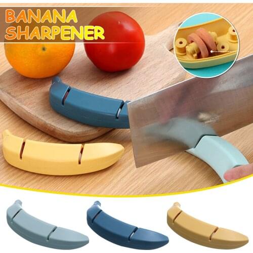 Banana Knife Sharpener Professional Whetstone Kitchen Sharpening Stone Tungsten Diamond Grinder Chef Kitchen Knife Tools