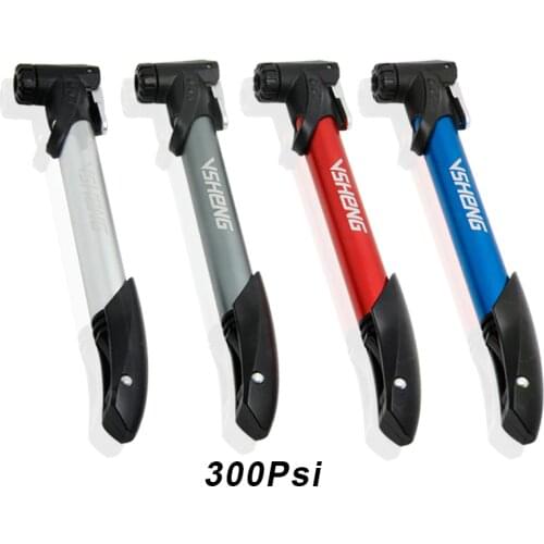 Bicycle Pump Tire Air Inflator For Bike Air Pump with Gauge 300PSI High Pressure MTB Mountain Road Bike Pump Cycling Accessories