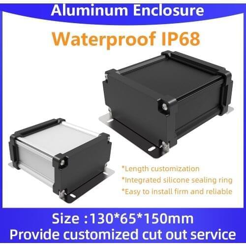 Ip68 Project Case Waterproof Extrusion Housing Cnc milling Wall Mounting Custom Service M10 130*65mm
