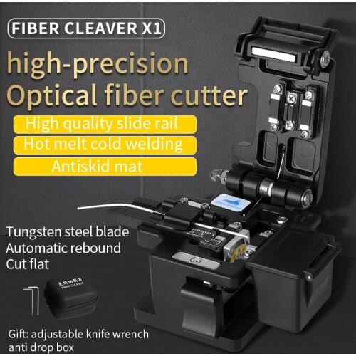 High Precision YYS-X1 Fiber Cleaver FTTH Cable Fiber Optic Cutting Knife Tools Cutter Three-in-one clamp slot 24 Surface Blade