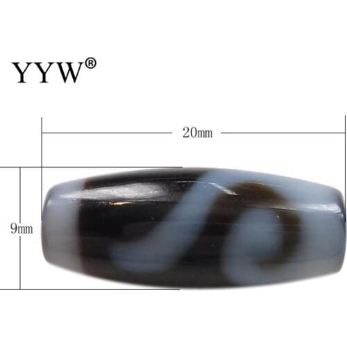 1pc High Quality Natural Tibetan Dzi Beads Oval Agata Money Hook Money Hook Tibetan Ji Beads For Making Diy Jewelry 20x9x3mm