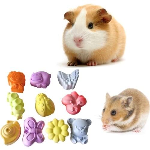10 Pcs Hamster Chew Toys Teeth Grinding Calcium Stones Lava Mineral Block for Chinchillas Rabbits Gerbil Squirrel Ferret Bunny