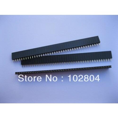 10 pcs Gold Plated 2.54mm 1x40 40pin Pin Header Female Sockets Single Row Strip