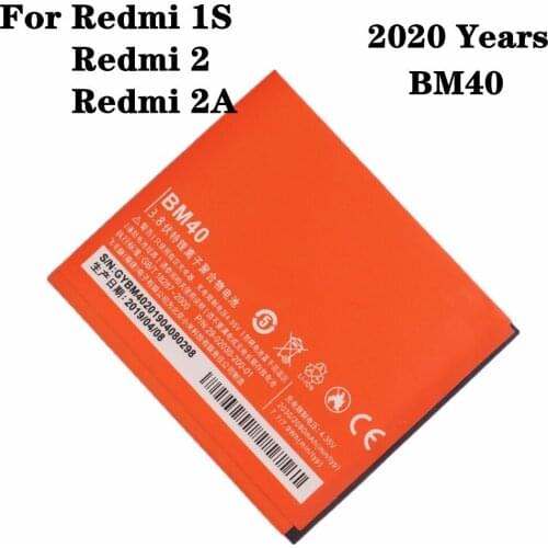 2020 BM40 Battery For Xiaomi Redmi Hongmi 2 / 2A / 1S Mobile Phone Battery 2080mAh High Capacity Batteries