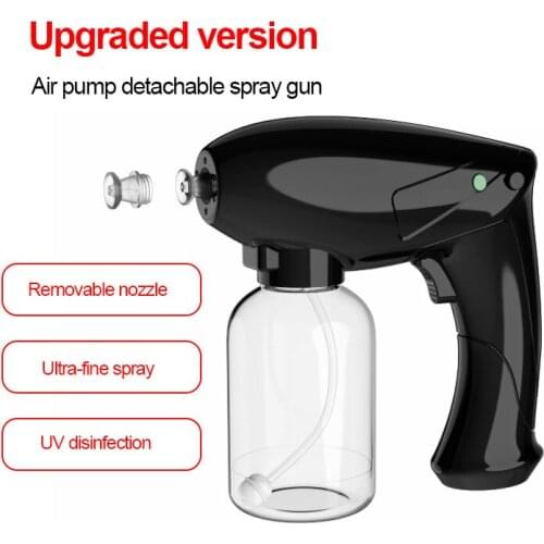 2021 Upgraded Version 350ML Wireless Nano Blue Light Steam Spray Disinfection Sprayer Gun USB Charging With Adjustable Light