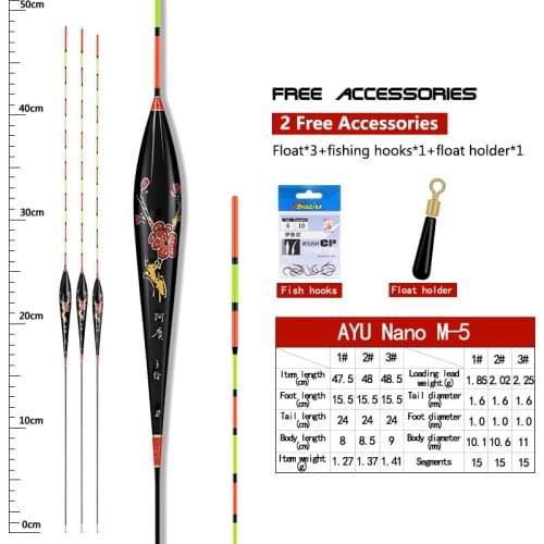 3pcs/lot Composite Nano Fishing Floats Fresh Water Buoy Shallow Water Bobber Sensitive Stable Boya Fishing Tackle Accessories